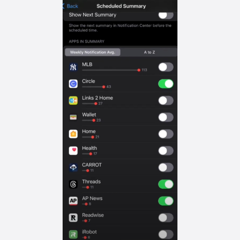 Schedule notifications - iPhone