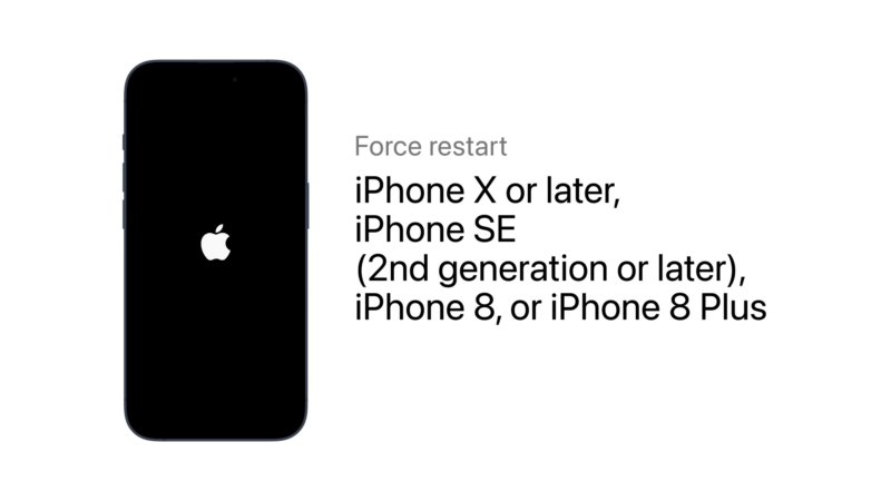 image showing how to force restart Iphone