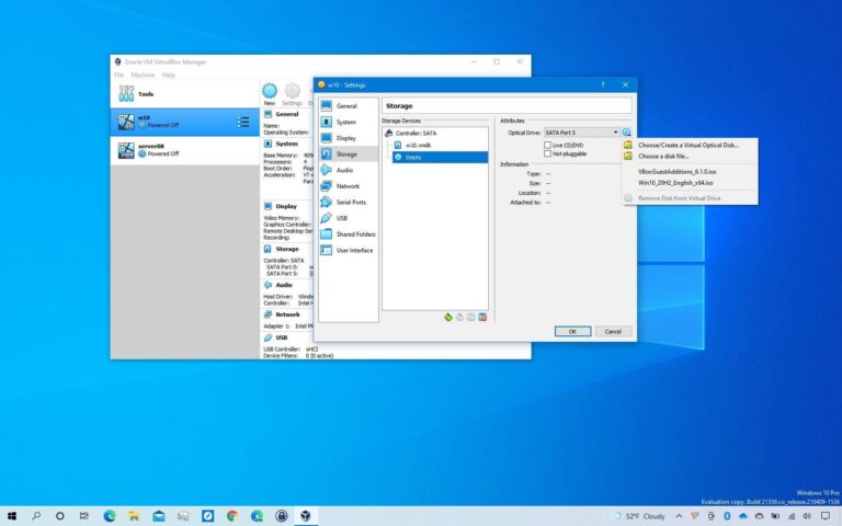 virtualbox windows 10